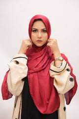 Crinkle Silk - Deep Red